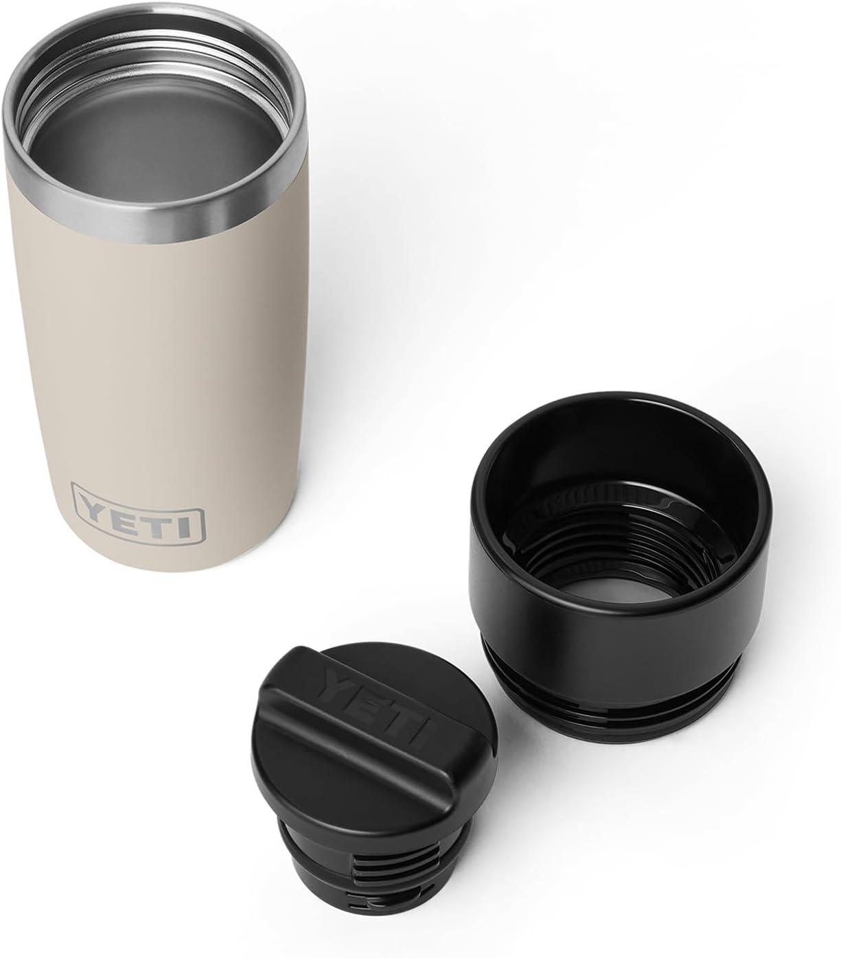 imageYETI Rambler 12 oz Travel Bottle Stainless Steel Vacuum Insulated with Leakproof Commuter Cap Black Forest GreenCape Taupe