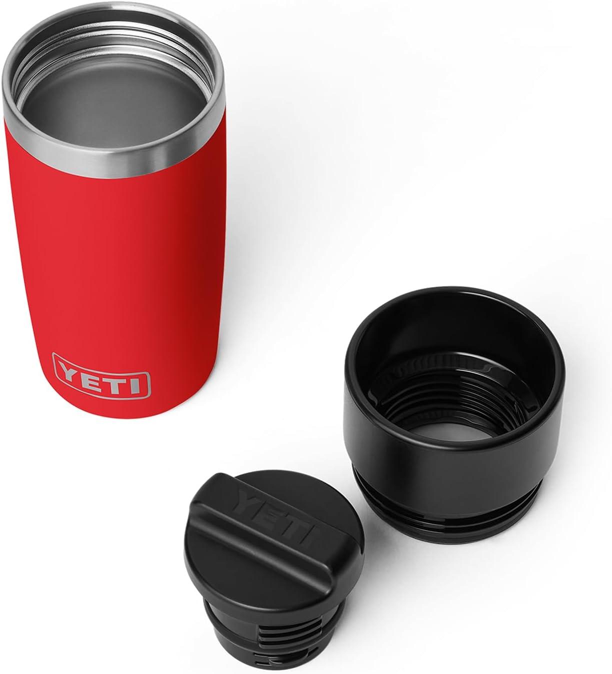 imageYETI Rambler 12 oz Travel Bottle Stainless Steel Vacuum Insulated with Leakproof Commuter Cap Black Forest GreenRescue Red