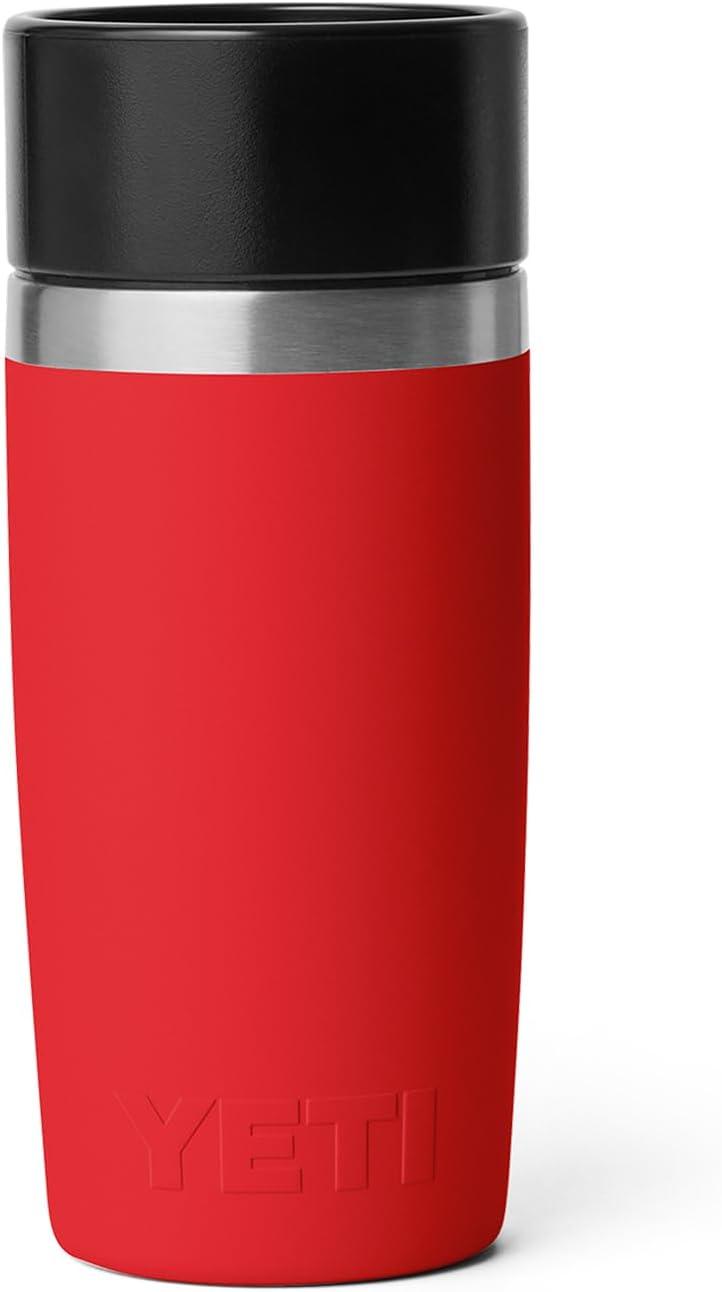 imageYETI Rambler 12 oz Travel Bottle Stainless Steel Vacuum Insulated with Leakproof Commuter Cap Black Forest GreenRescue Red