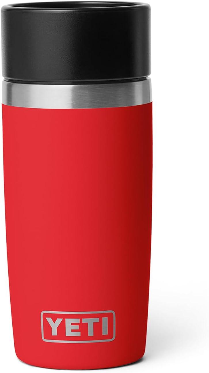 imageYETI Rambler 12 oz Travel Bottle Stainless Steel Vacuum Insulated with Leakproof Commuter Cap Black Forest GreenRescue Red