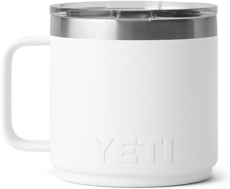 imageYETI Rambler 14 oz Ceramic Lined Stackable Mug Vacuum Insulated Stainless Steel with MagSlider Lid SeafoamWhite