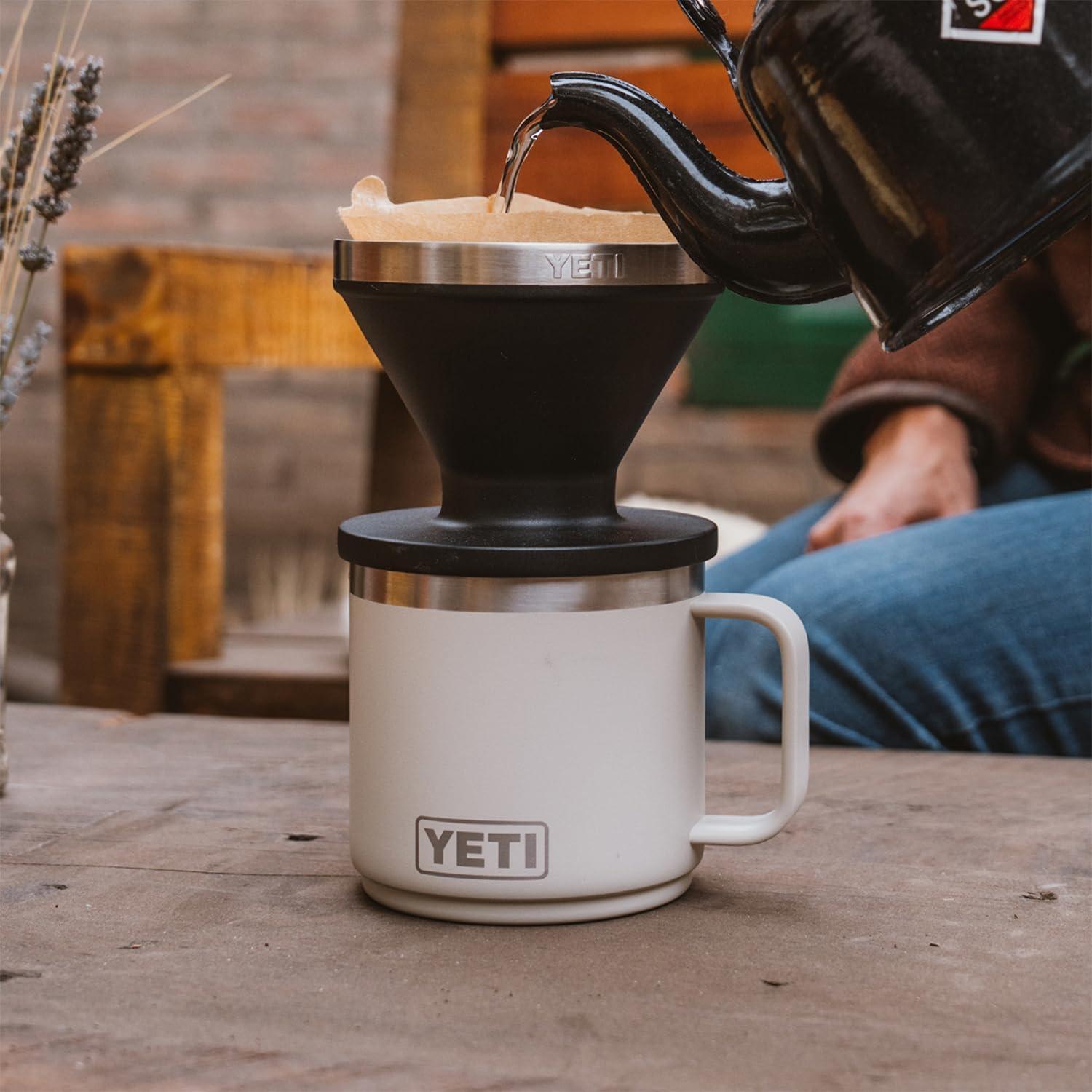 imageYETI Rambler 14 oz Ceramic Lined Stackable Mug Vacuum Insulated Stainless Steel with MagSlider Lid SeafoamWhite