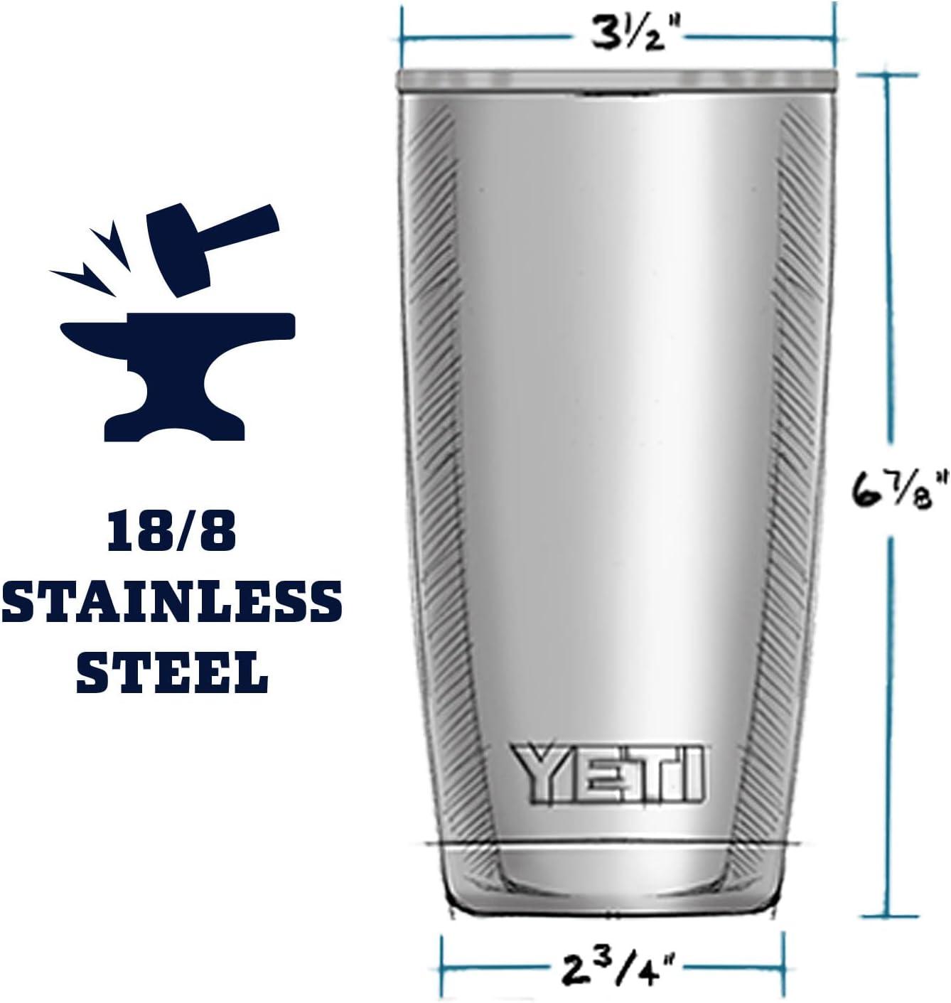 imageYETI Rambler 20 oz Stainless Steel Vacuum Insulated Tumbler wMagSlider LidLow Country Peach