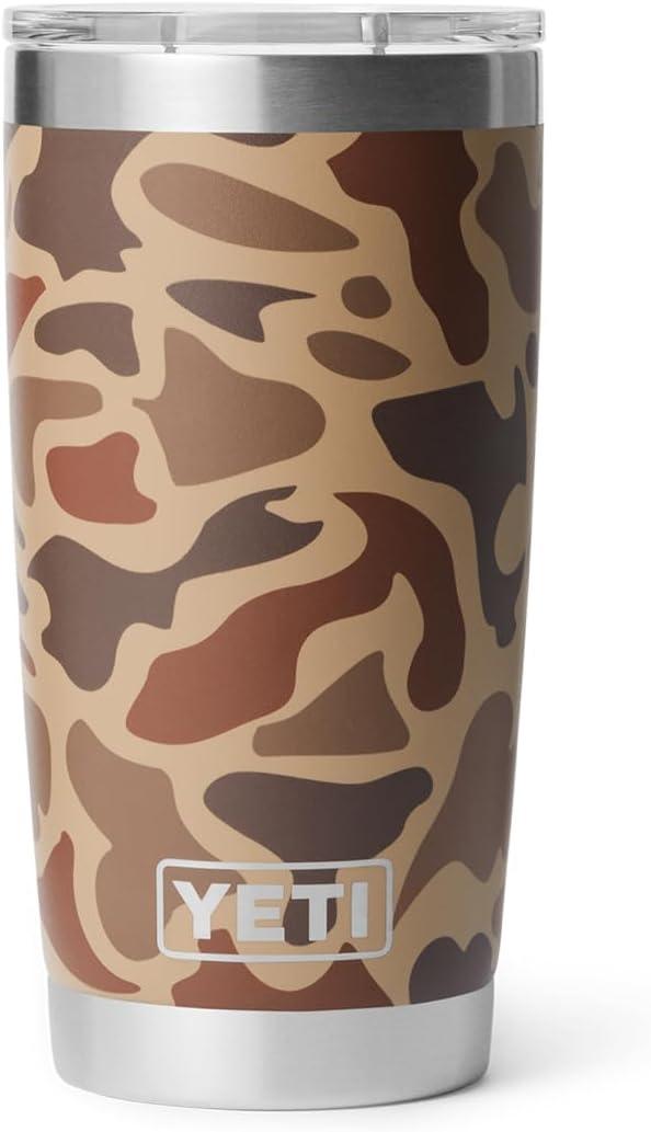 imageYETI Rambler 20 oz Stainless Steel Vacuum Insulated Tumbler wMagSlider LidWetlands Camo