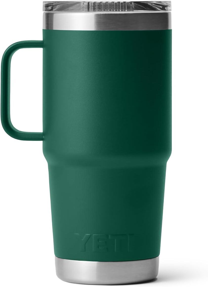 imageYETI Rambler 20 oz Travel Mug Stainless Steel Vacuum Insulated with Stronghold LidBlack Forest Green