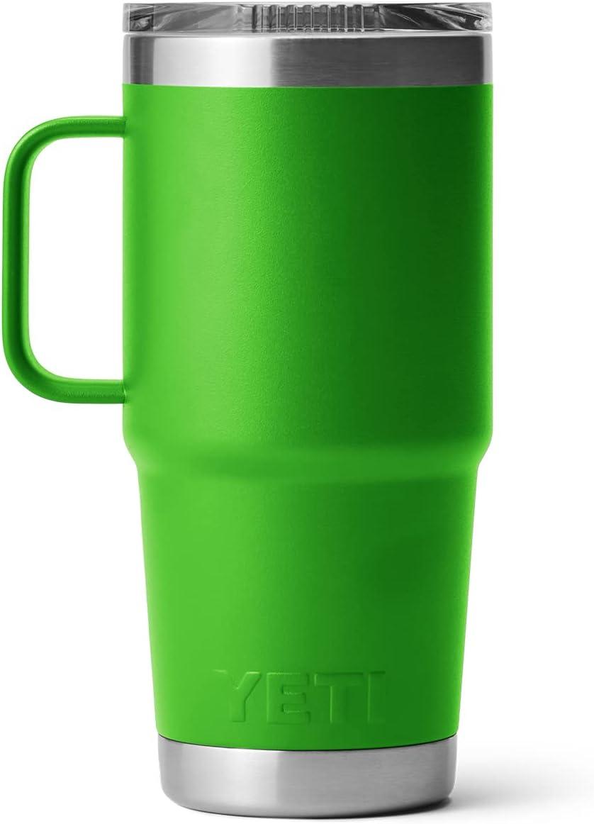 imageYETI Rambler 20 oz Travel Mug Stainless Steel Vacuum Insulated with Stronghold LidCanopy Green