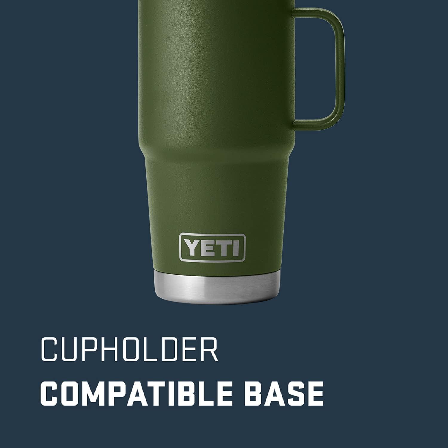 imageYETI Rambler 20 oz Travel Mug Stainless Steel Vacuum Insulated with Stronghold LidHighlands Olive