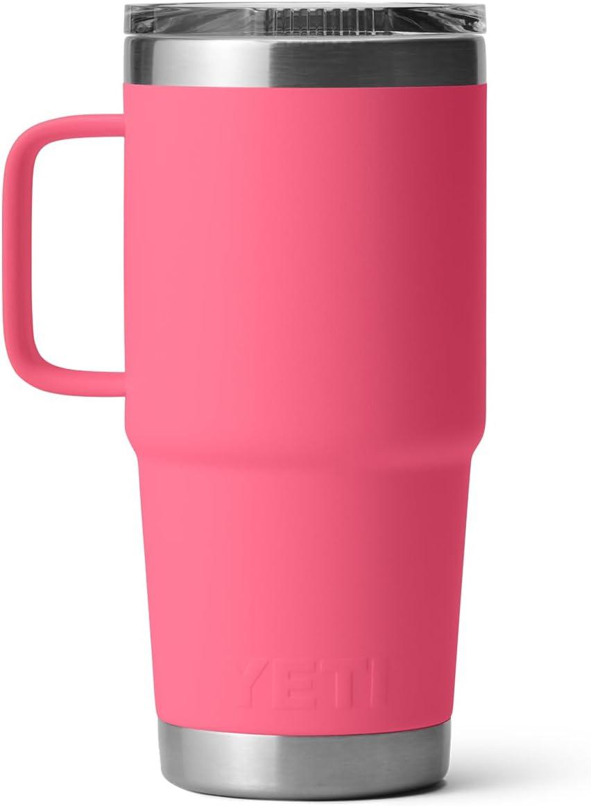 imageYETI Rambler 20 oz Travel Mug Stainless Steel Vacuum Insulated with Stronghold LidTropical Pink