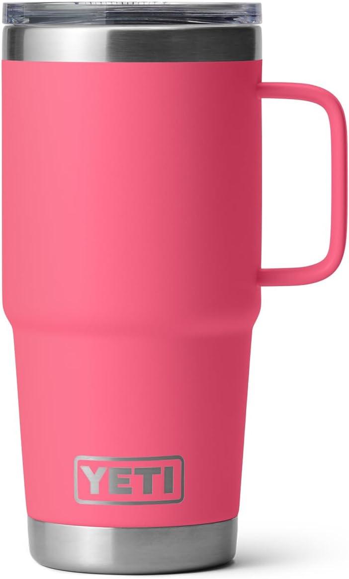imageYETI Rambler 20 oz Travel Mug Stainless Steel Vacuum Insulated with Stronghold LidTropical Pink