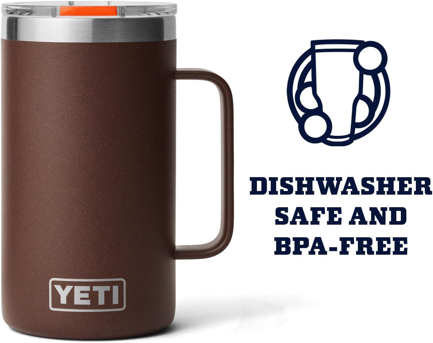 imageYETI Rambler 24 oz Mug Vacuum Insulated Stainless Steel with MagSlider LidWetlands Brown