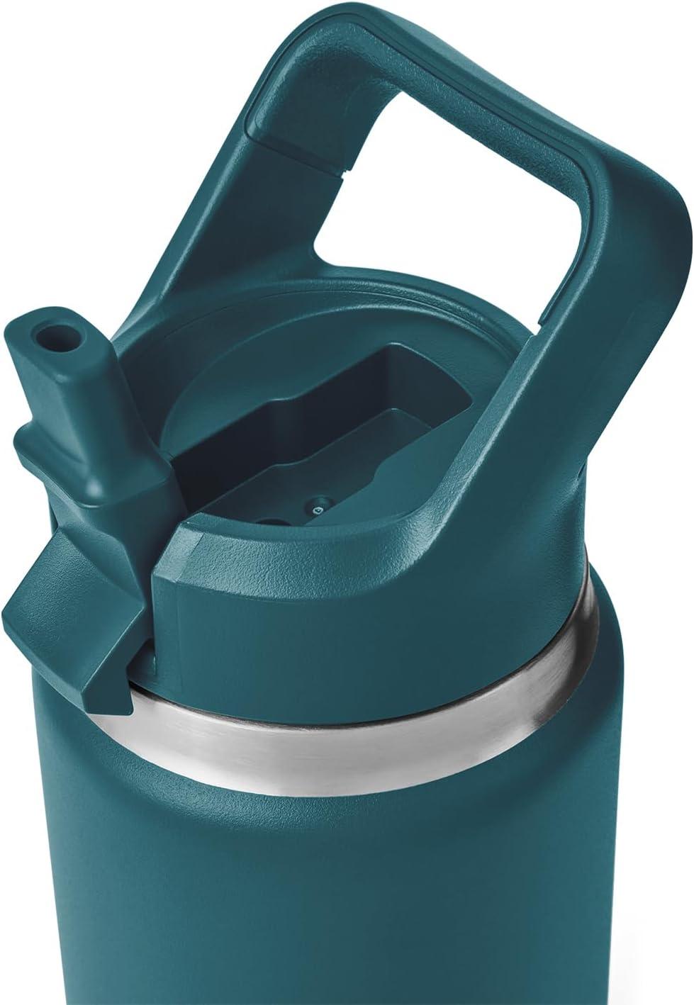 imageYETI Rambler 26 oz Bottle Vacuum Insulated Stainless Steel with Color Matching Straw CapAgave Teal