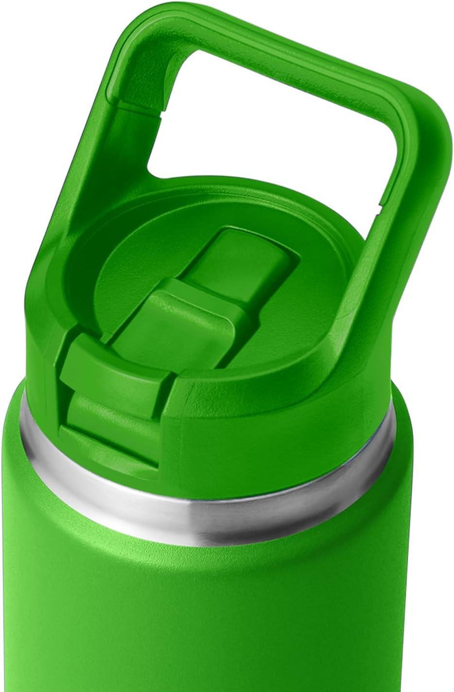 imageYETI Rambler 26 oz Bottle Vacuum Insulated Stainless Steel with Color Matching Straw CapCanopy Green