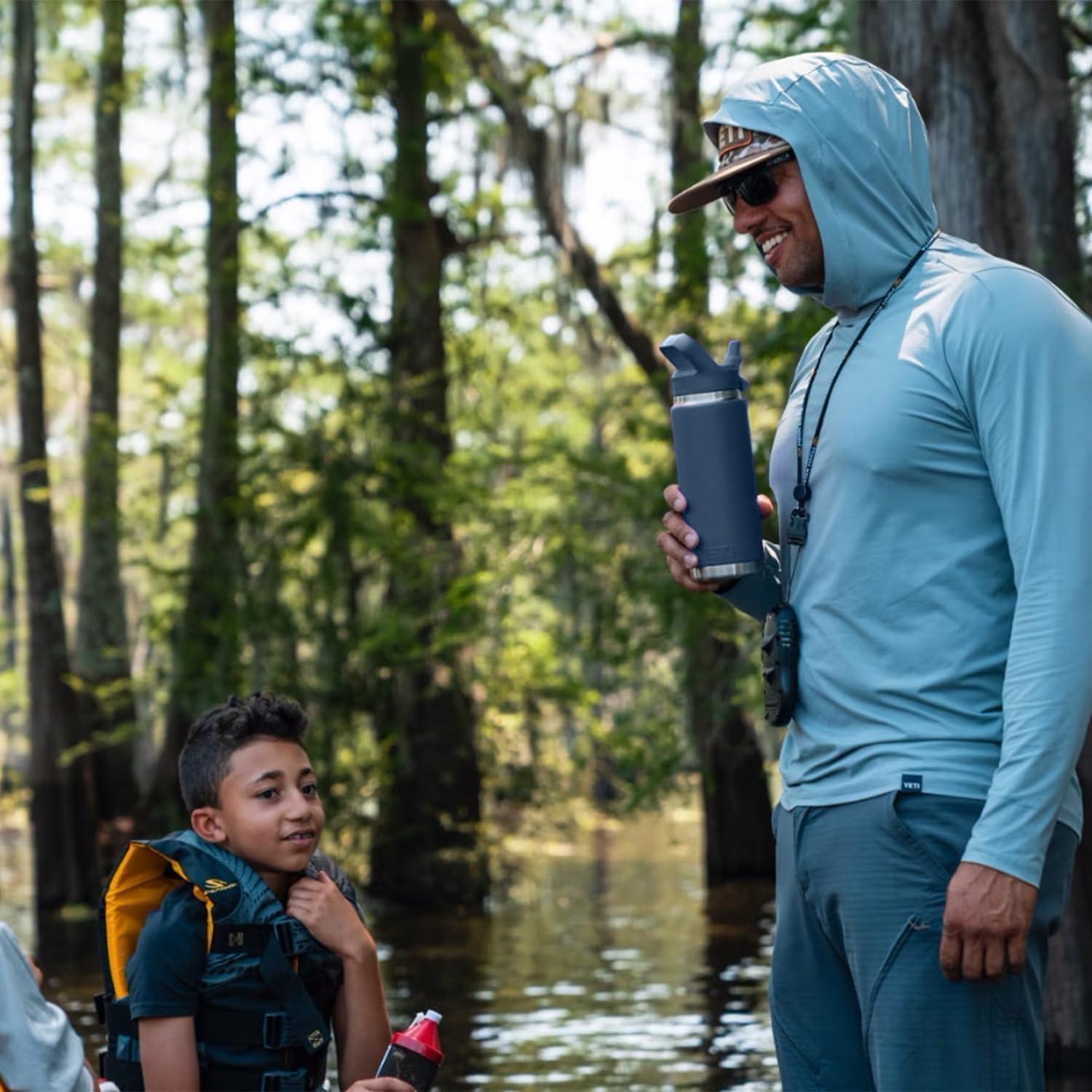 imageYETI Rambler 26 oz Bottle Vacuum Insulated Stainless Steel with Color Matching Straw CapCanopy Green