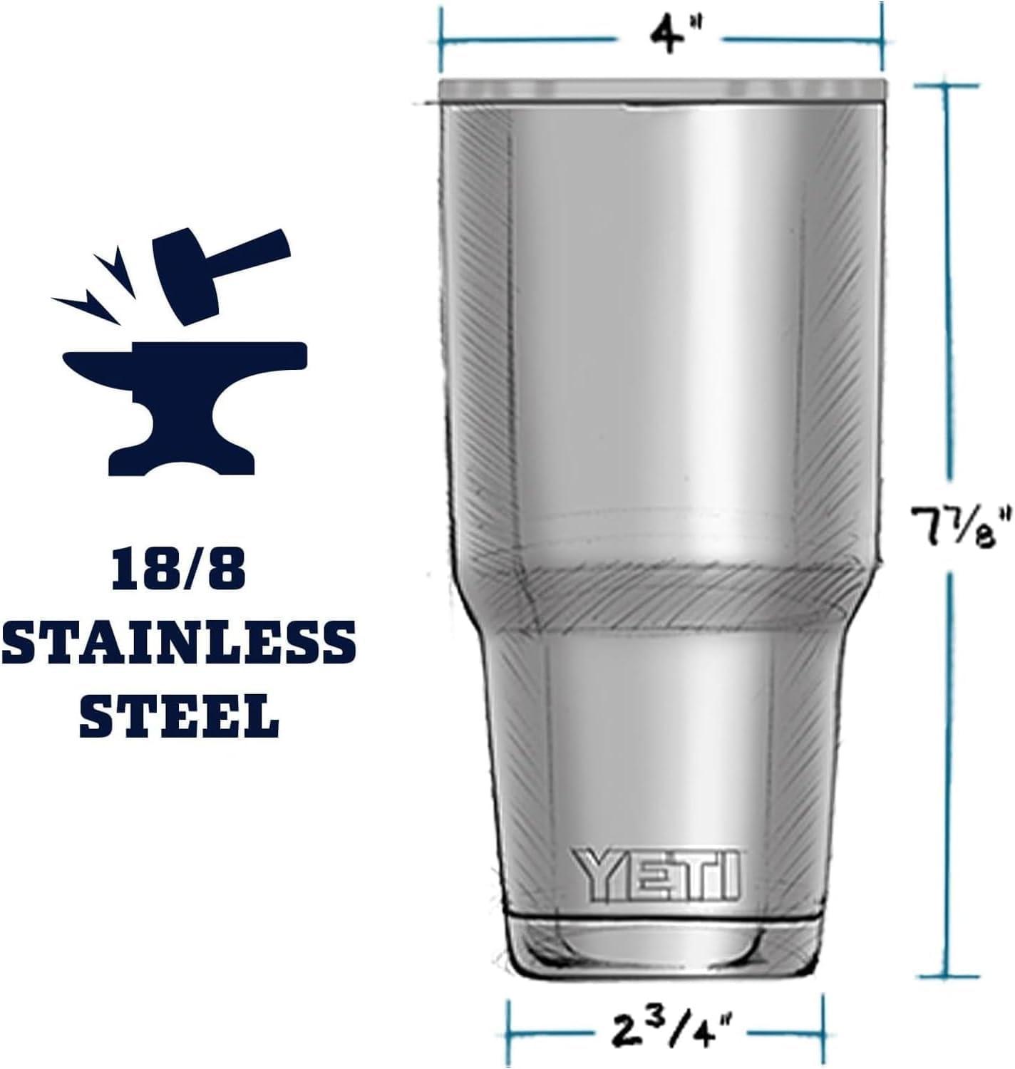 imageYETI Rambler 30 oz Stainless Steel Vacuum Insulated Tumbler wMagSlider Lid NavyNavy