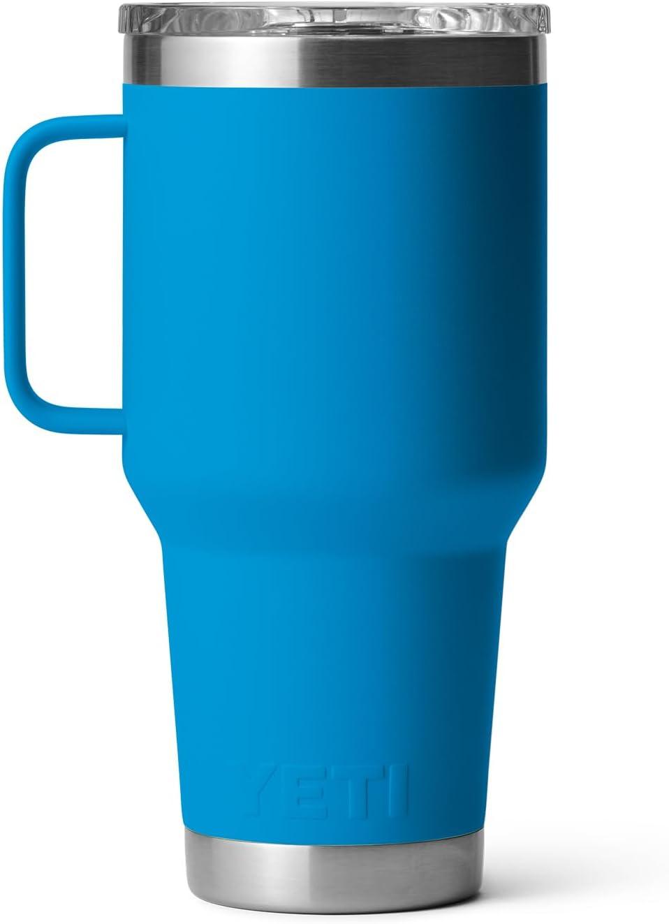 imageYETI Rambler 30 oz Travel Mug Stainless Steel Vacuum Insulated with Stronghold LidBig Wave Blue