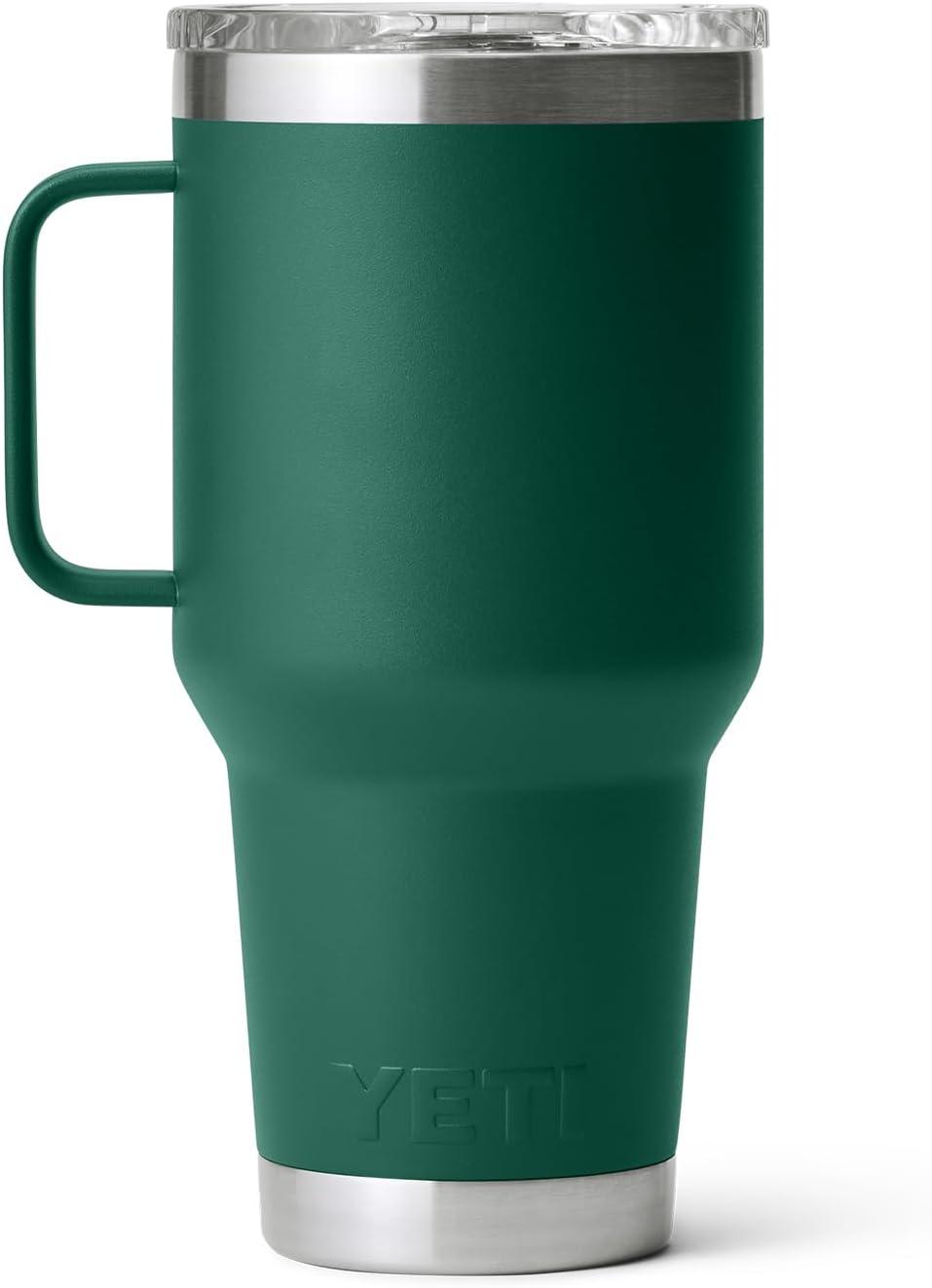 imageYETI Rambler 30 oz Travel Mug Stainless Steel Vacuum Insulated with Stronghold LidBlack Forest Green