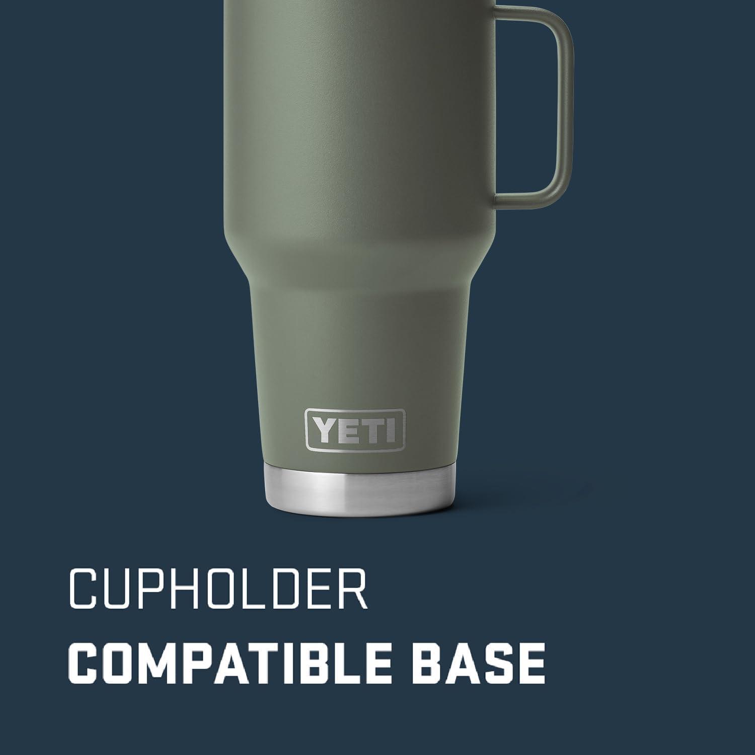 imageYETI Rambler 30 oz Travel Mug Stainless Steel Vacuum Insulated with Stronghold LidCamp Green