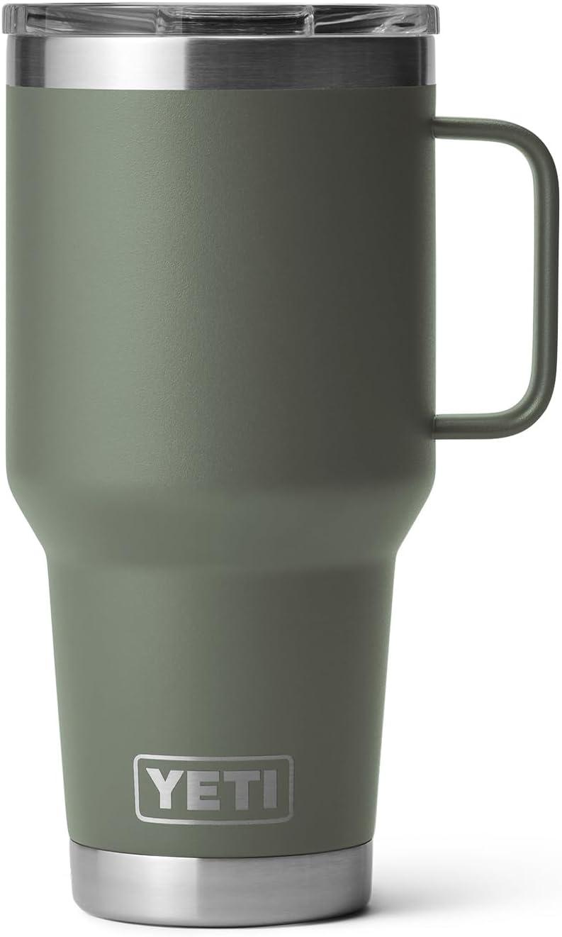 imageYETI Rambler 30 oz Travel Mug Stainless Steel Vacuum Insulated with Stronghold LidCamp Green