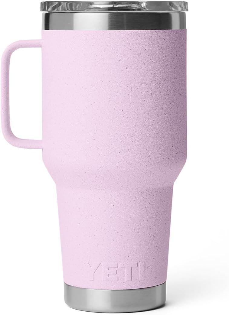 imageYETI Rambler 30 oz Travel Mug Stainless Steel Vacuum Insulated with Stronghold LidCherry Blossom Textured