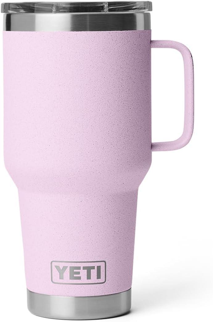 imageYETI Rambler 30 oz Travel Mug Stainless Steel Vacuum Insulated with Stronghold LidCherry Blossom Textured
