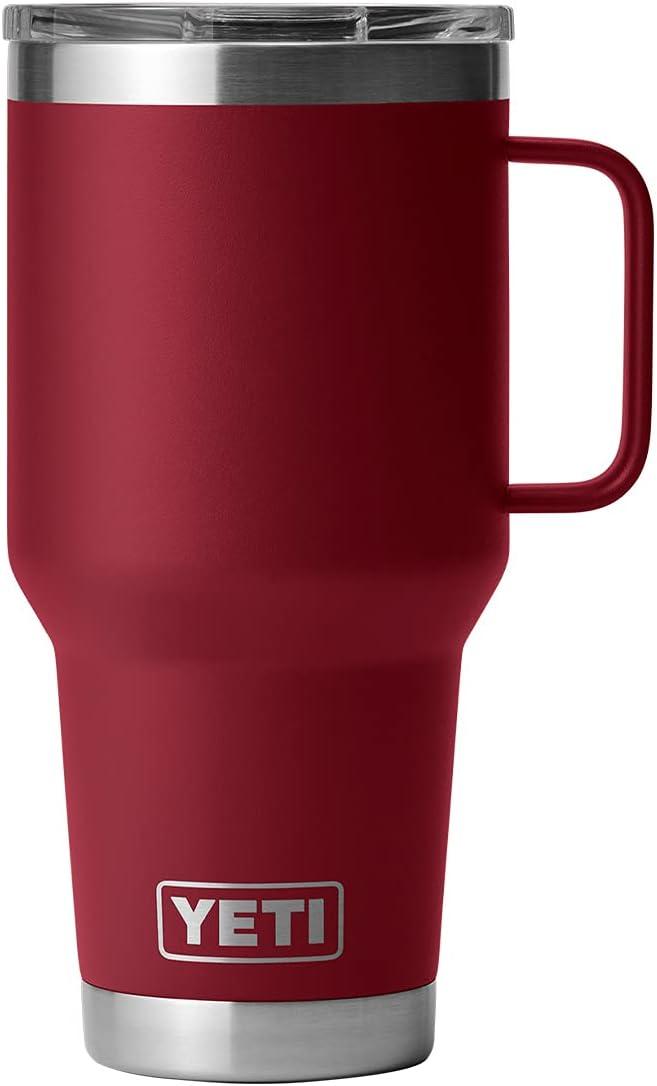 imageYETI Rambler 30 oz Travel Mug Stainless Steel Vacuum Insulated with Stronghold LidHarvest Red