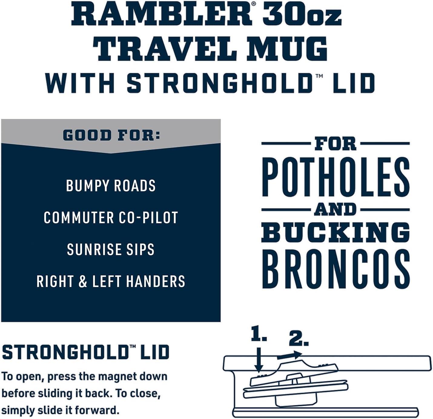 imageYETI Rambler 30 oz Travel Mug Stainless Steel Vacuum Insulated with Stronghold LidKey Lime