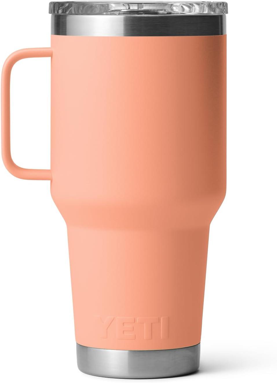 imageYETI Rambler 30 oz Travel Mug Stainless Steel Vacuum Insulated with Stronghold LidLowcountry Peach