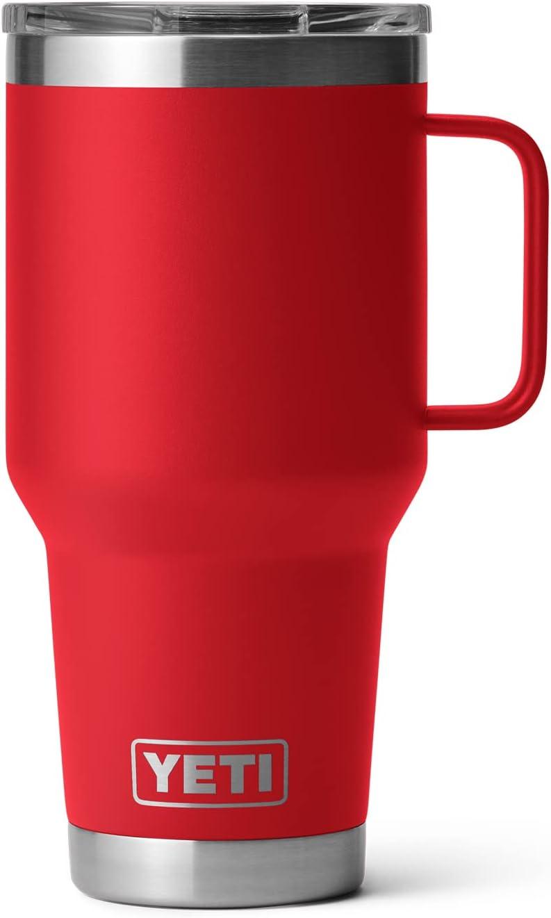 imageYETI Rambler 30 oz Travel Mug Stainless Steel Vacuum Insulated with Stronghold LidRescue Red