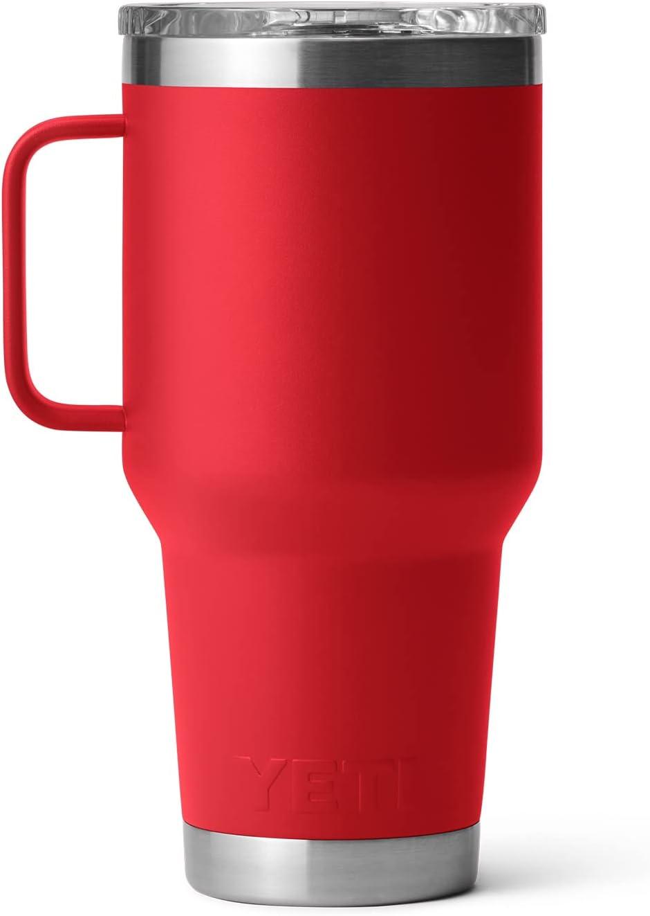 imageYETI Rambler 30 oz Travel Mug Stainless Steel Vacuum Insulated with Stronghold LidRescue Red