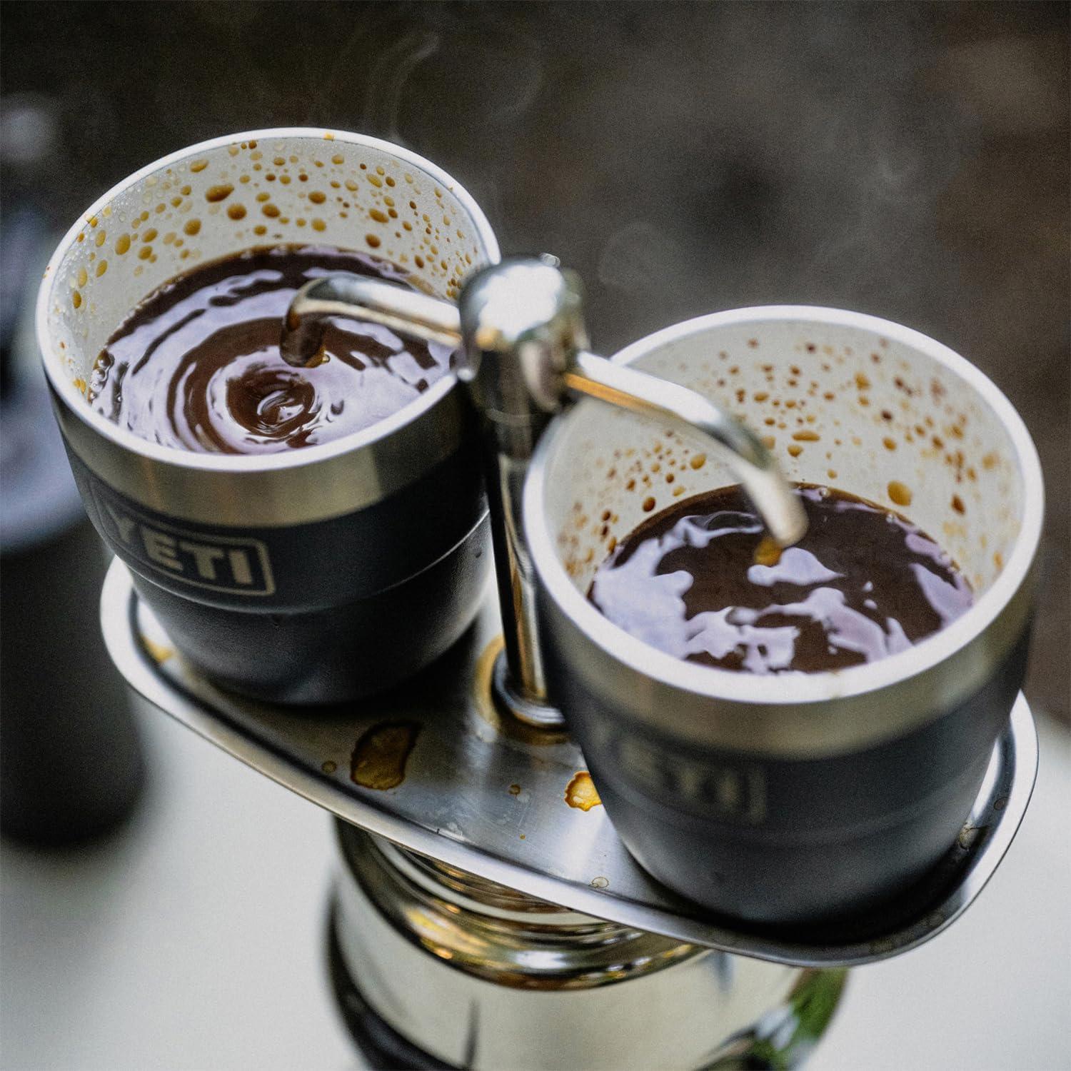 imageYETI Rambler 4 oz Stackable Cup Stainless Steel Vacuum Insulated EspressoCoffee Cup 2 PackSandstone Pink