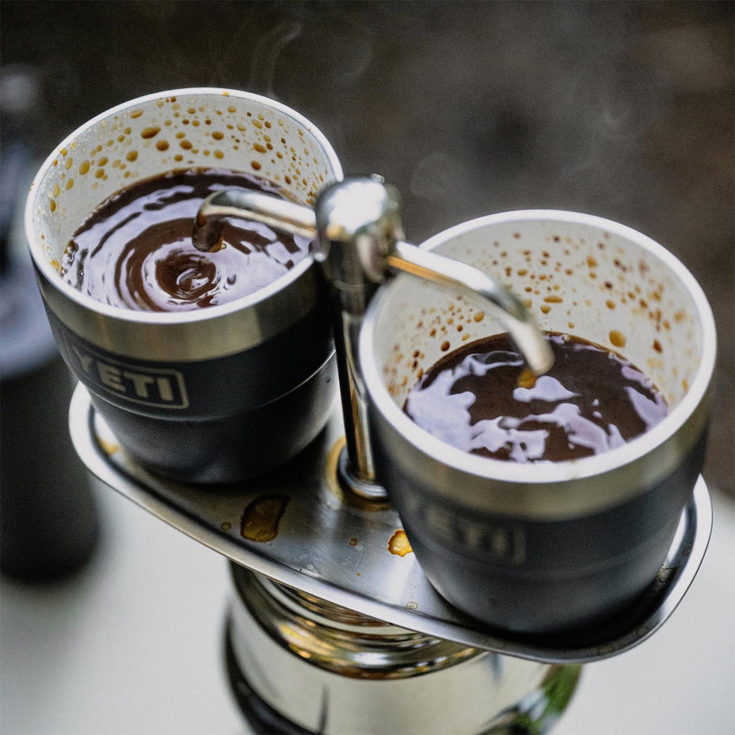 imageYETI Rambler 4 oz Stackable Cup Stainless Steel Vacuum Insulated EspressoCoffee Cup 2 PackTropical Pink