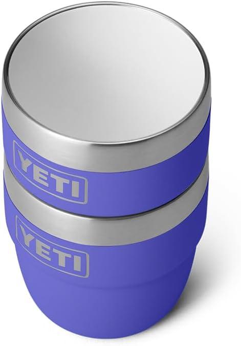 imageYETI Rambler 4 oz Stackable Cup Stainless Steel Vacuum Insulated EspressoCoffee Cup 2 PackUltramarine Violet
