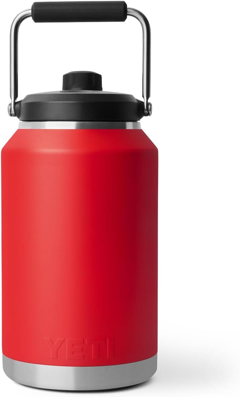 imageYETI Rambler Gallon Jug 20 Vacuum Insulated Leakproof Stainless Steel with MagCap BlackRescue Red