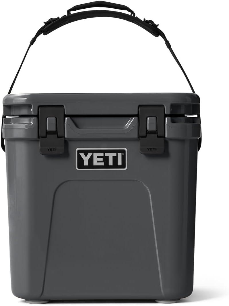imageYETI Roadie 24 20 Hard Cooler with DoubleDuty Shoulder Strap and Drain PlugCharcoal