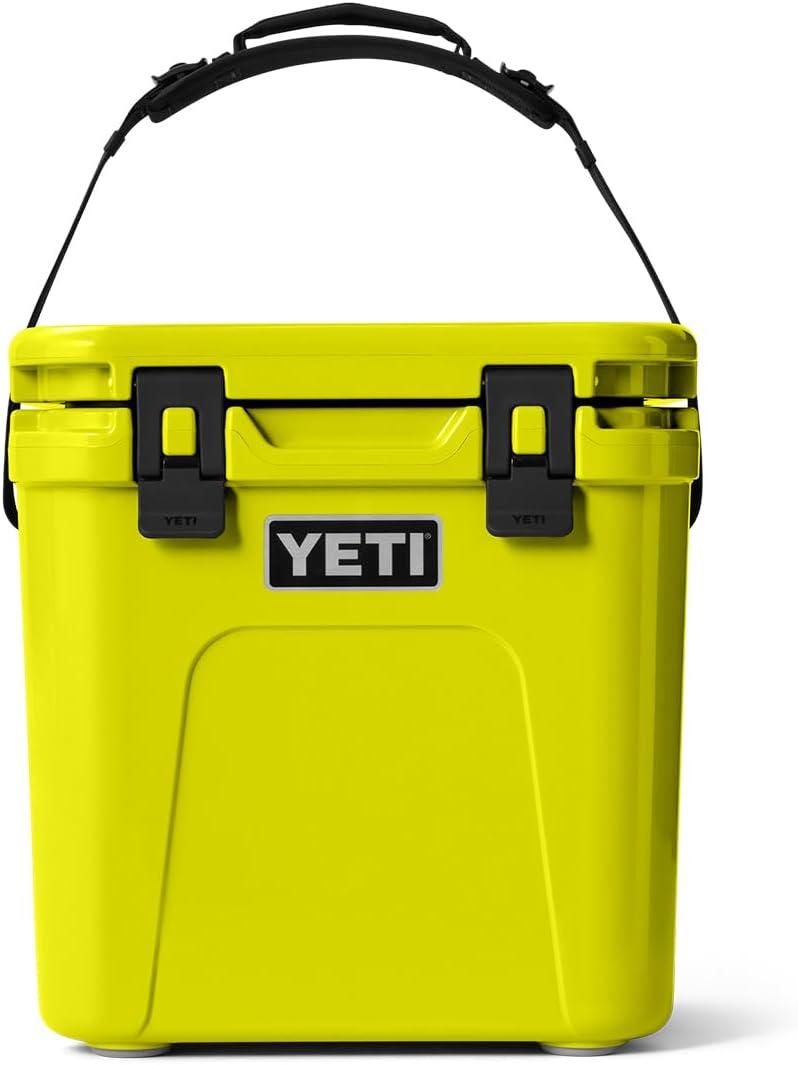 imageYETI Roadie 24 20 Hard Cooler with DoubleDuty Shoulder Strap and Drain PlugFirefly Yellow