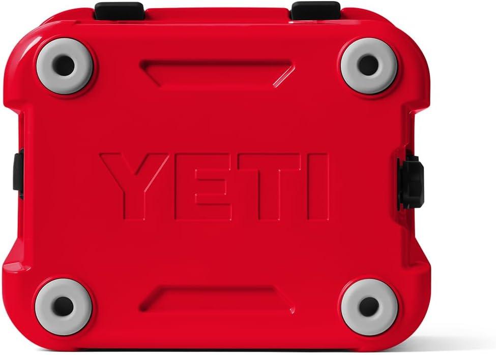 imageYETI Roadie 24 20 Hard Cooler with DoubleDuty Shoulder Strap and Drain PlugRescue Red
