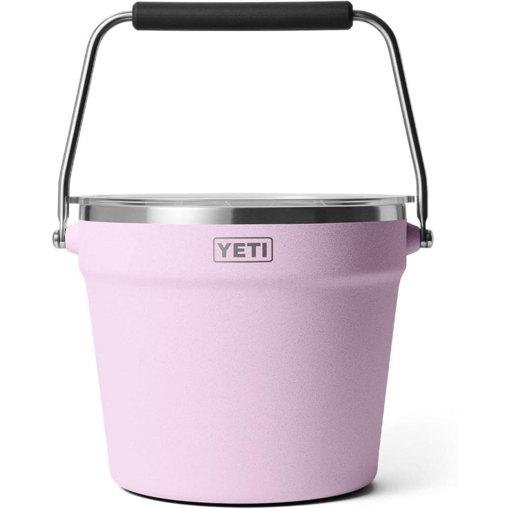 imageYETI BeverageIce Bucket Holds 6 Longnecks or 3 Bottles of WineCherry Blossom  Textured