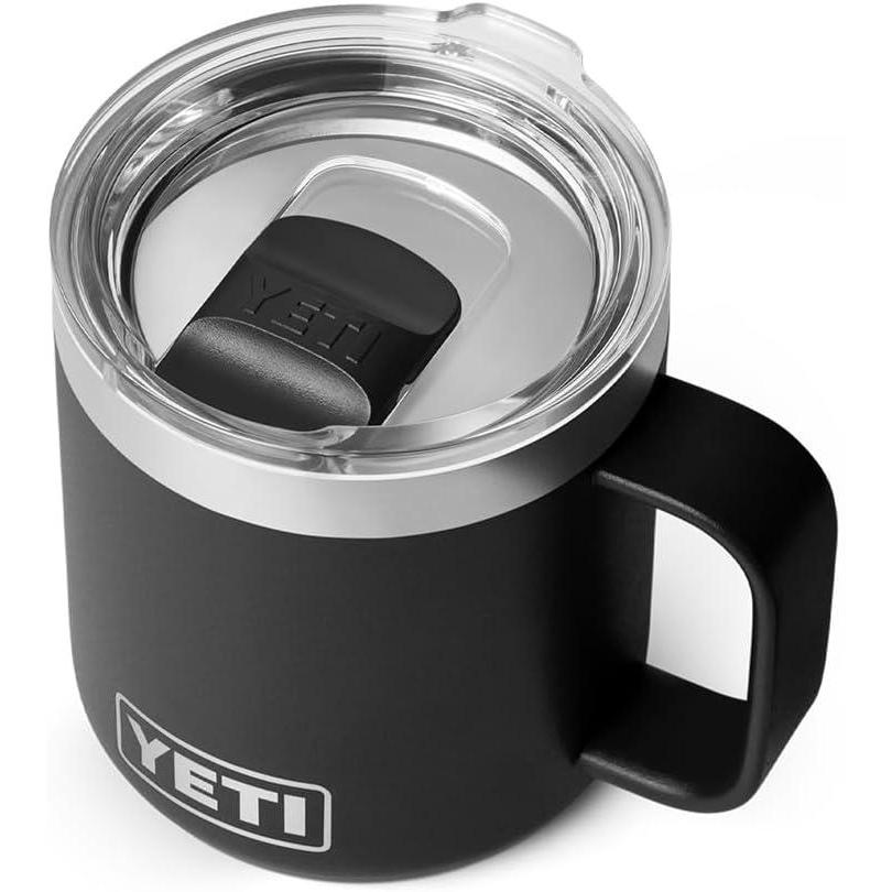 imageYETI Rambler 10 oz Ceramic Lined Stackable Mug Vacuum Insulated Stainless Steel with MagSlider Lid Tropical PinkBlack