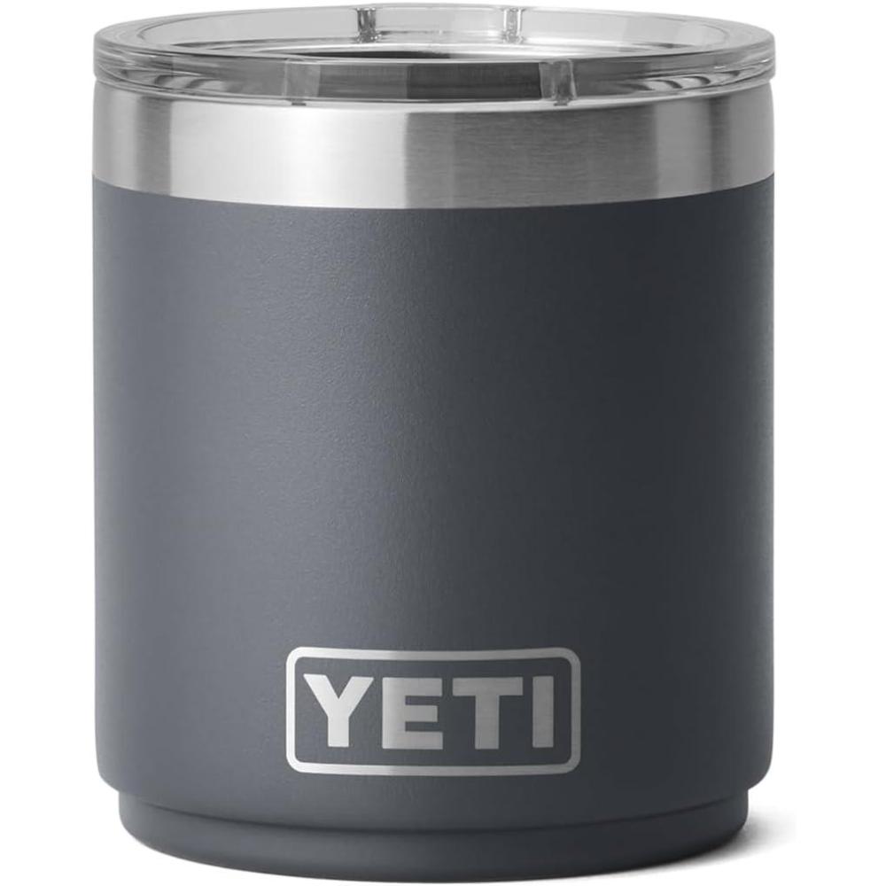 imageYETI Rambler 10 oz Stackable Lowball 20 Vacuum Insulated Stainless Steel with MagSlider Lid Black StoneCharcoal