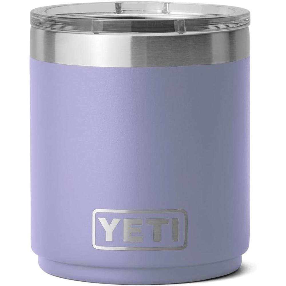 imageYETI Rambler 10 oz Stackable Lowball 20 Vacuum Insulated Stainless Steel with MagSlider Lid Black StoneCosmic Lilac