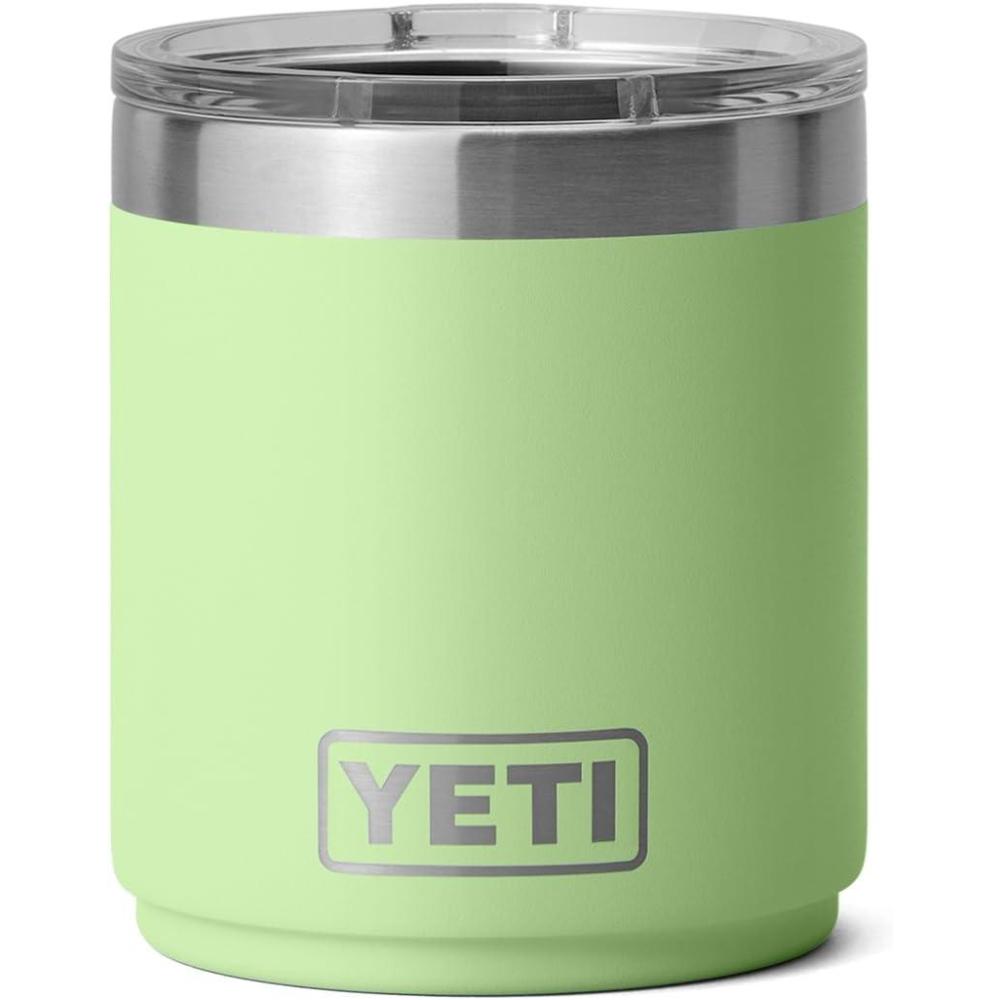 imageYETI Rambler 10 oz Stackable Lowball 20 Vacuum Insulated Stainless Steel with MagSlider Lid Black StoneKey Lime