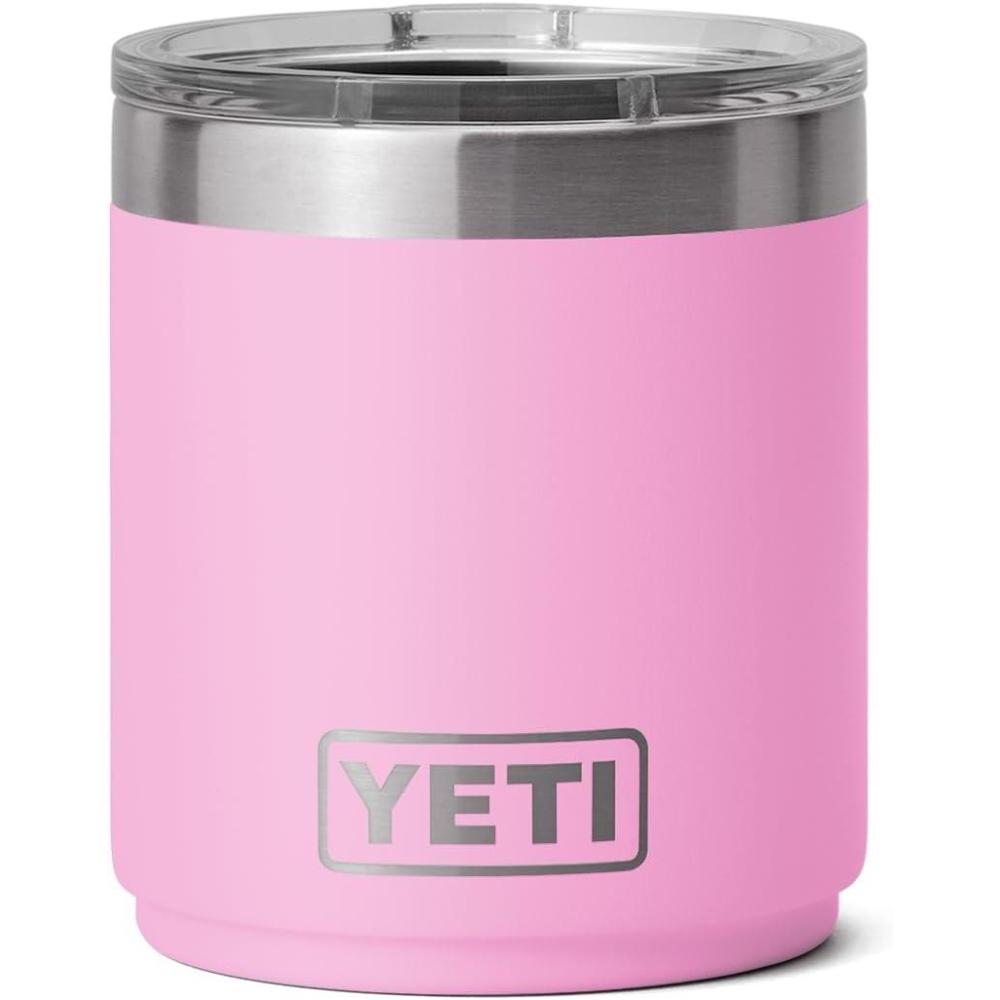imageYETI Rambler 10 oz Stackable Lowball 20 Vacuum Insulated Stainless Steel with MagSlider Lid Black StonePower Pink