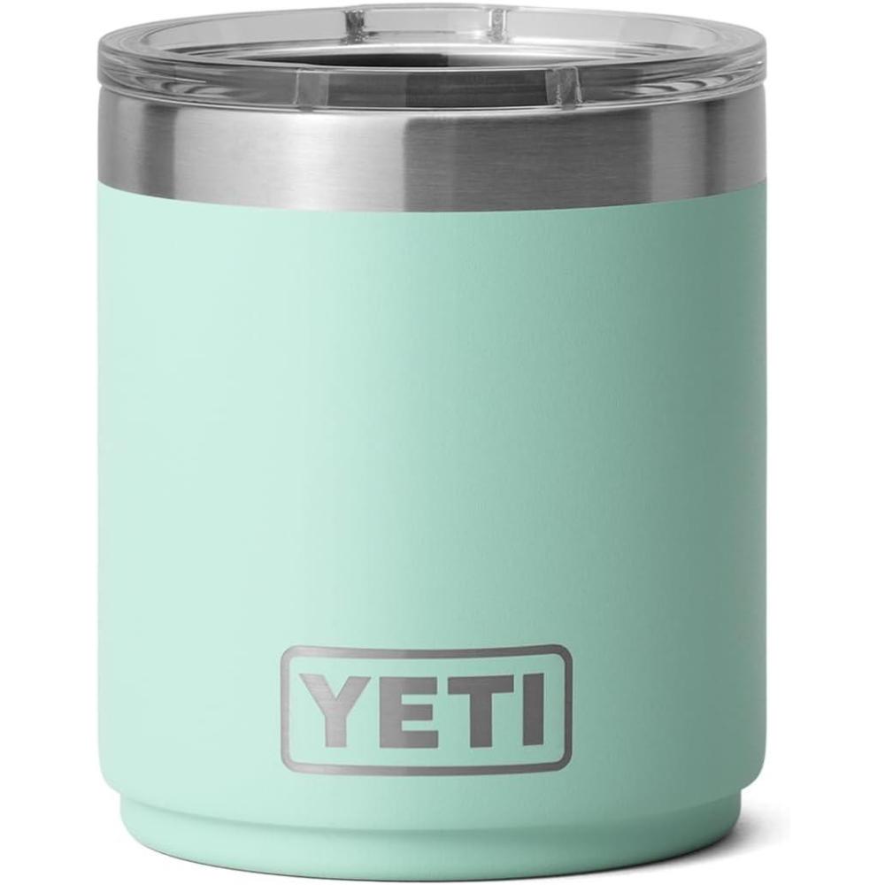 imageYETI Rambler 10 oz Stackable Lowball 20 Vacuum Insulated Stainless Steel with MagSlider Lid Black StoneSeafoam