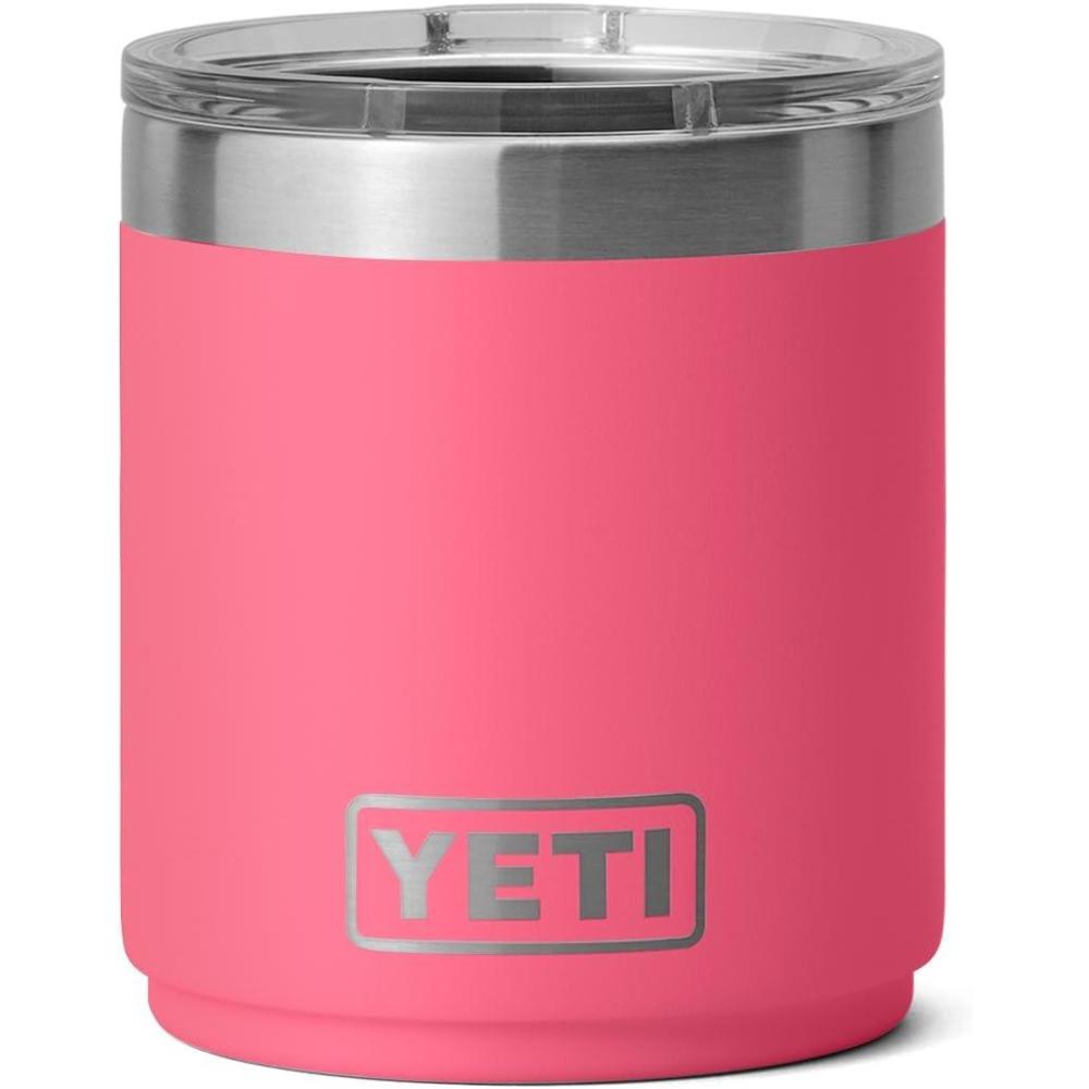imageYETI Rambler 10 oz Stackable Lowball 20 Vacuum Insulated Stainless Steel with MagSlider Lid Black StoneTropical Pink