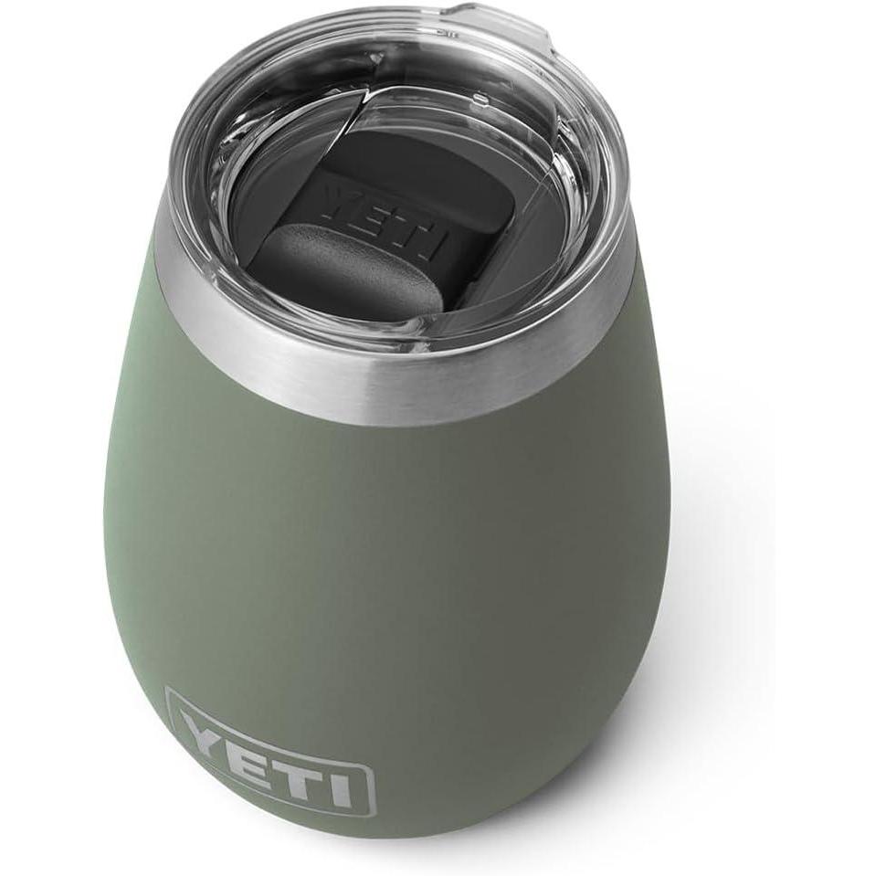 imageYETI Rambler 10 oz Wine Tumbler Vacuum Insulated Stainless Steel with MagSlider Lid SeafoamCamp Green