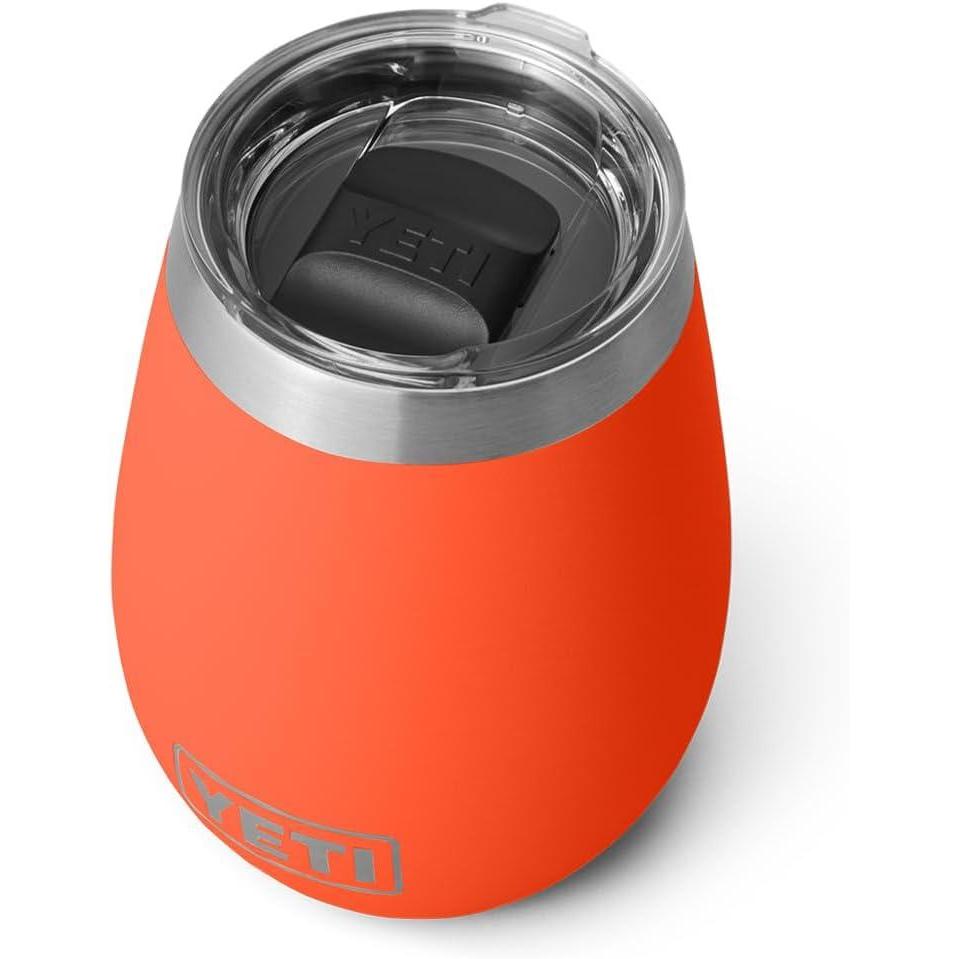 imageYETI Rambler 10 oz Wine Tumbler Vacuum Insulated Stainless Steel with MagSlider Lid SeafoamPapaya