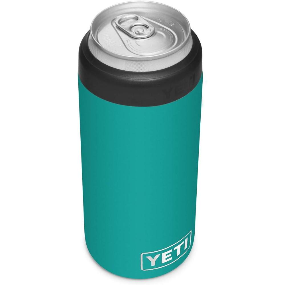 imageYETI Rambler 12 oz Colster Slim Can Insulator for the Slim Hard Seltzer CansAquifer Blue