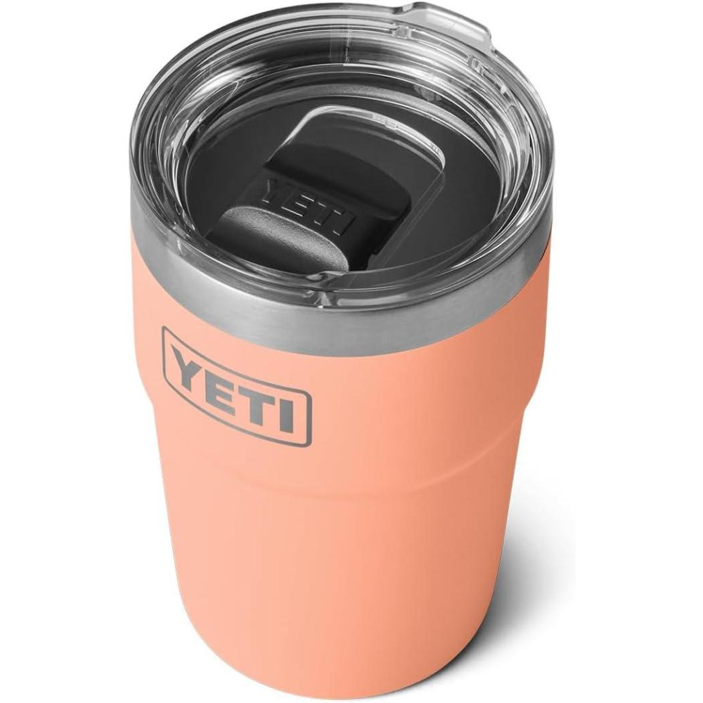 imageYETI Rambler 16 oz Stackable Tumbler Vacuum Insulated Stainless Steel with MagSlider LidLowcountry Peach