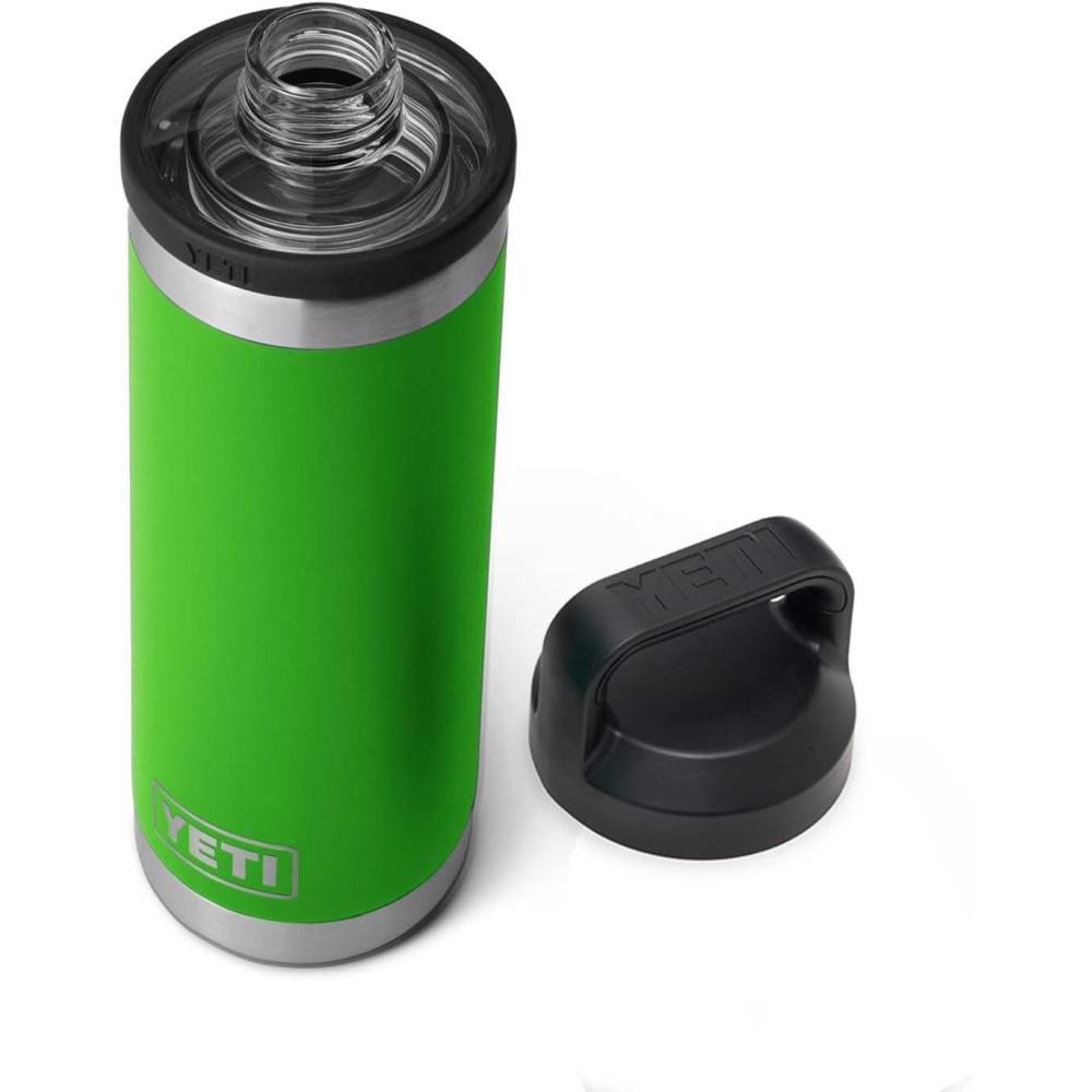 imageYETI Rambler 18 oz Bottle Vacuum Insulated Stainless Steel with Chug Cap BlackCanopy Green