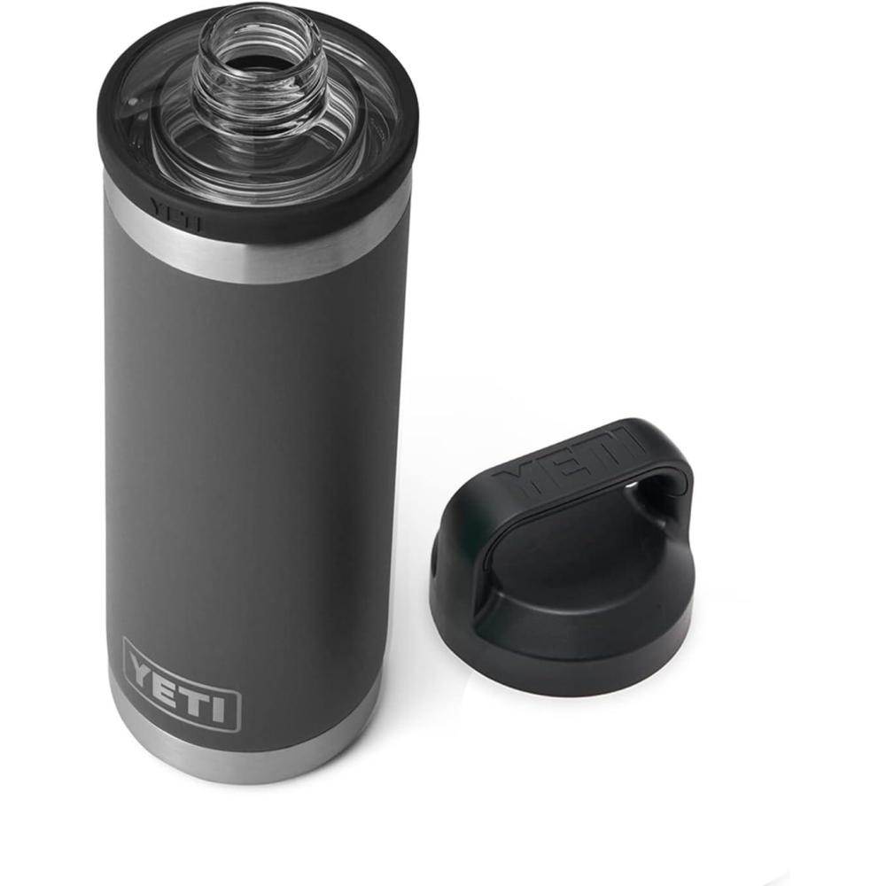 imageYETI Rambler 18 oz Bottle Vacuum Insulated Stainless Steel with Chug Cap BlackCharcoal